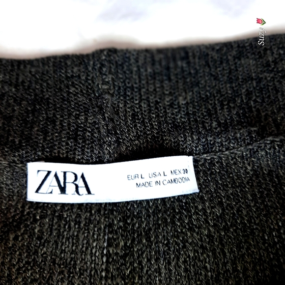 ZARA Knit Wide Leg Pants, High Rise - Picture 6 of 9